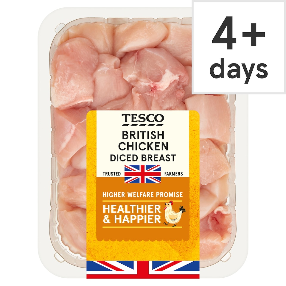 Tesco British Diced Chicken Breast 650G