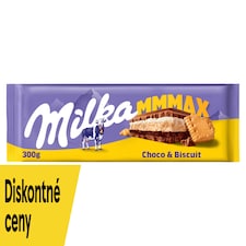 Milka čokoláda Mmmax Choco & Biscuit mliečna so sušienkou a krémom 300 g