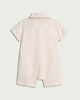 image 2 of F&F Baby Pure Cotton Striped Short Sleeved Romper in Neutral