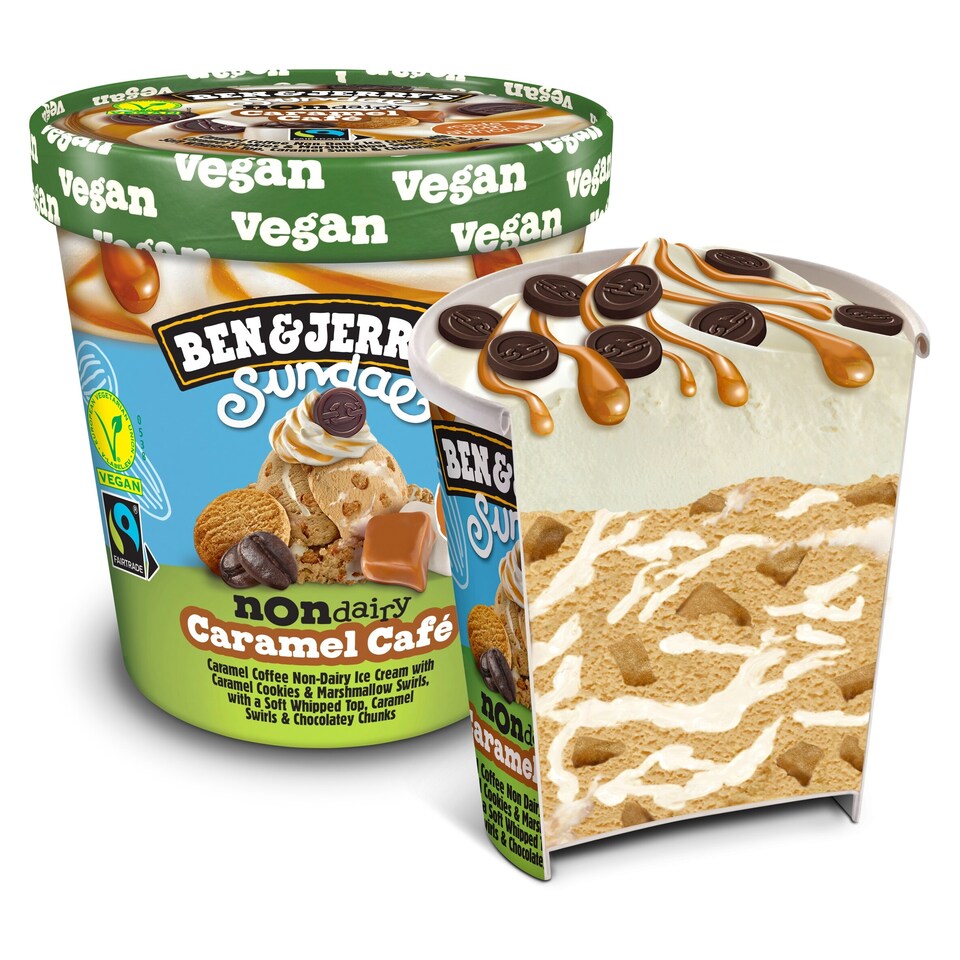image 1 of Ben & Jerry's Sundae Coffee Caramel Non Dairy Ice Cream Tub 427Ml