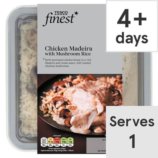Tesco Finest Chicken Madeira & Mushroom Rice 450G Tesco Groceries