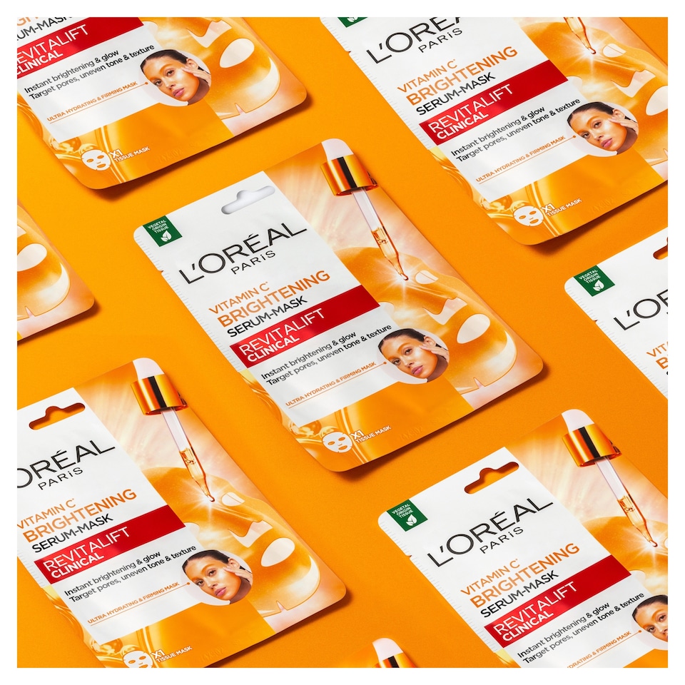 image 1 of L'Oreal Paris Revitalift Clincal Vitamin C Brightening Serum Mask 26g