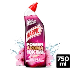 Harpic Power Aroma Jasmine & Cherry Blossom Toilet Cleaning Gel 750ml