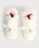 image 2 of F&F Girls Fluffy Unicorn Star Print Boot Slippers in Multi
