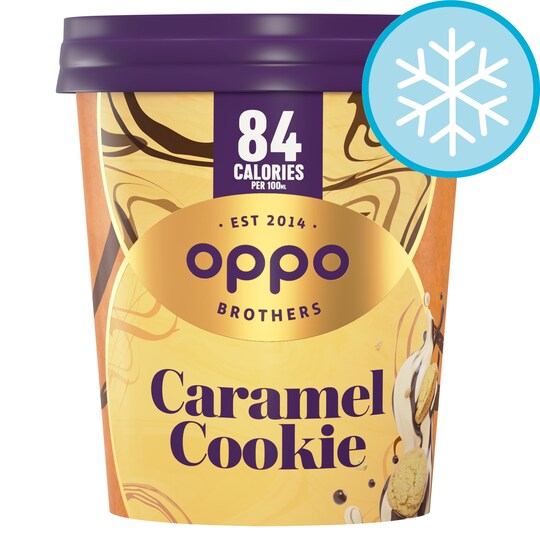 Oppo Caramel Cookie Ice Cream 475Ml Tesco Groceries