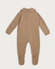 image 2 of F&F x Samantha Faiers Knitted Long Sleeved Sleepsuit in Stone