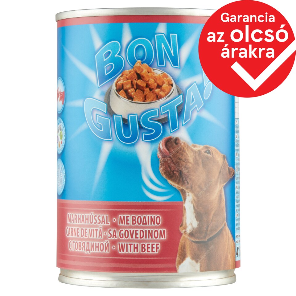Bon Gusta! Complete Pet Food for Adult Dogs with Beef 415 g