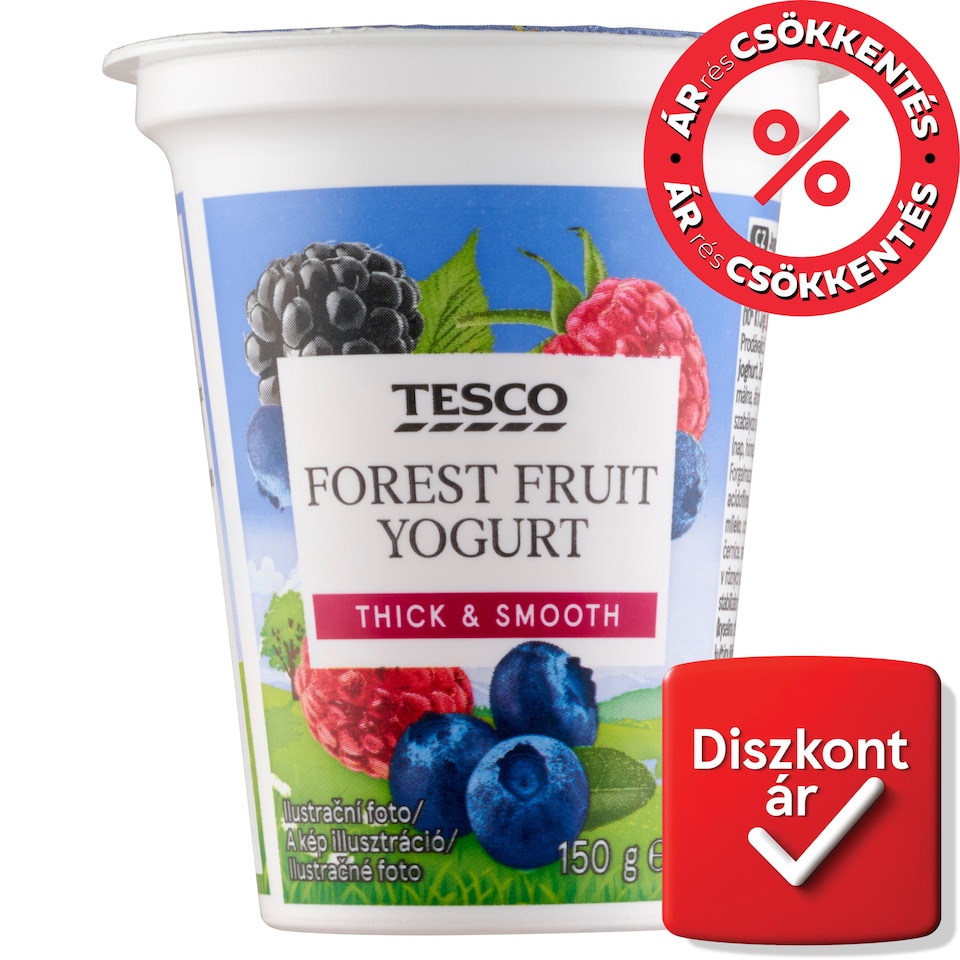 Tesco erdei gyümölcsös joghurt 150 g