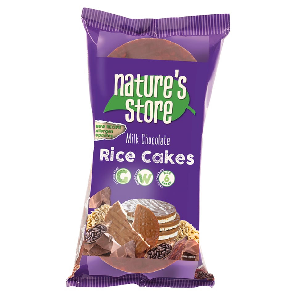 Nature's Store Free From Milk Chocolate Rice Cakes 100G