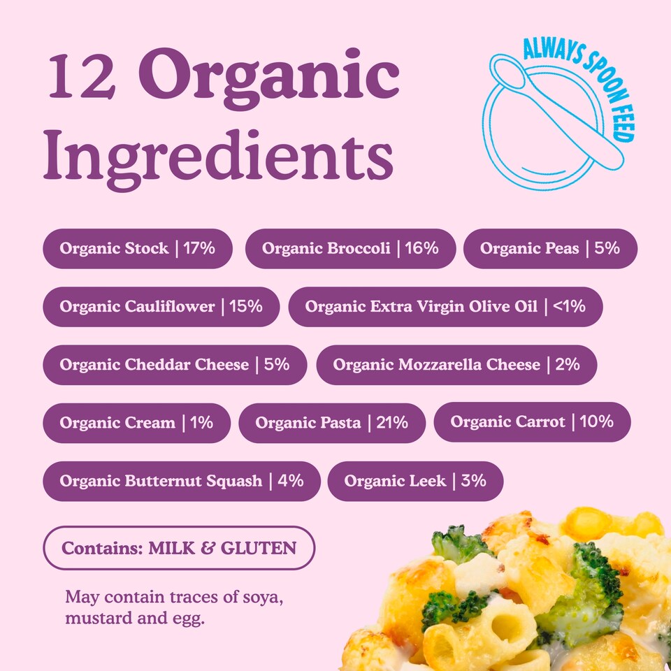 image 1 of Little Freddie Organic Mac and Cheese with Broccoli & Cauliflower Baby Food Pouch Single 7m+ 130g