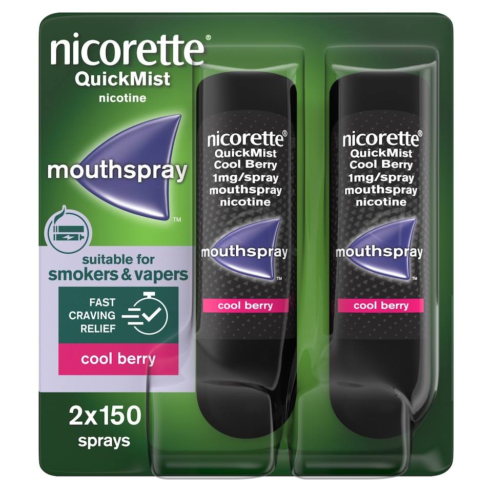 image 1 of Nicorette QuickMist Duo Nicotine Mouthspray - Cool Berry 13.2ml