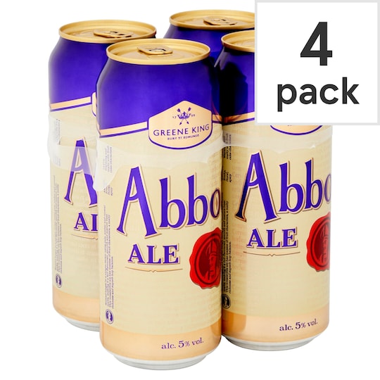 Abbot Ale Strong Bitter 4X500ml Cans Tesco Groceries