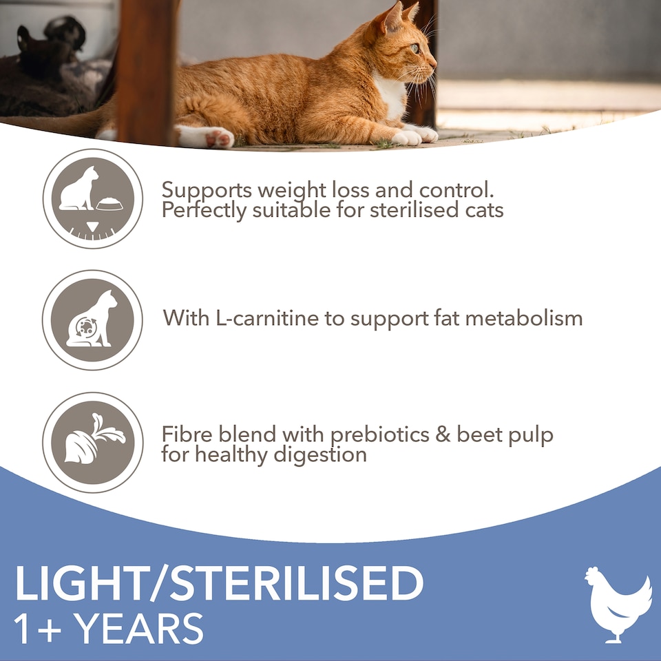 image 1 of Iams Cat Food Adult Light In Fat With Chicken 2Kg
