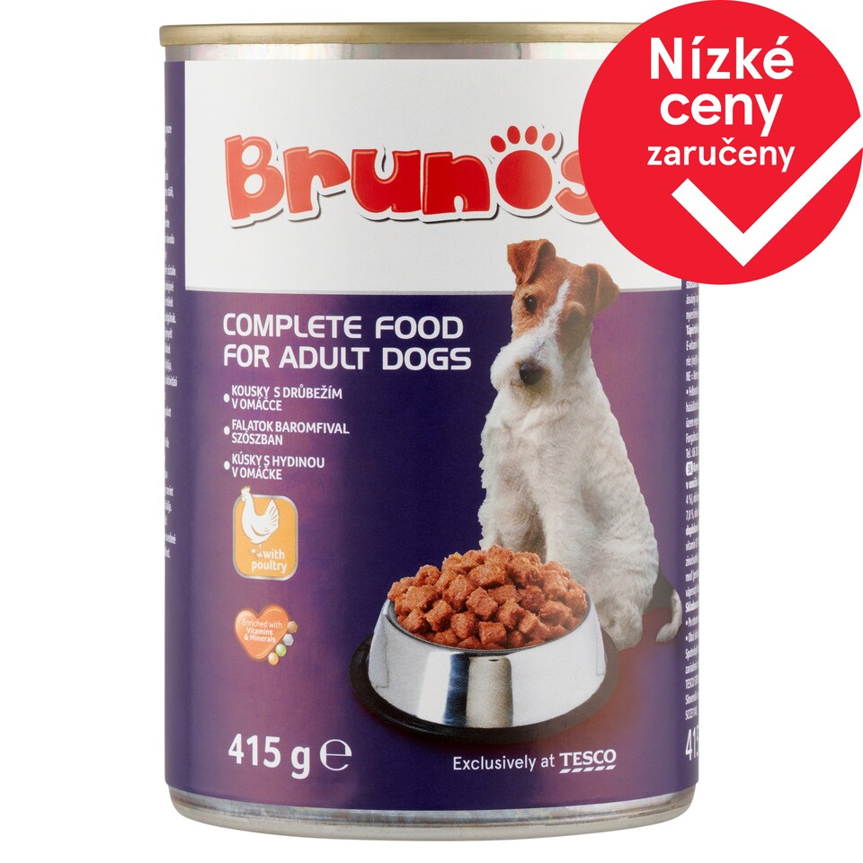 Brunos Kompletní krmivo pro dospělé psy s drůbežím 415g