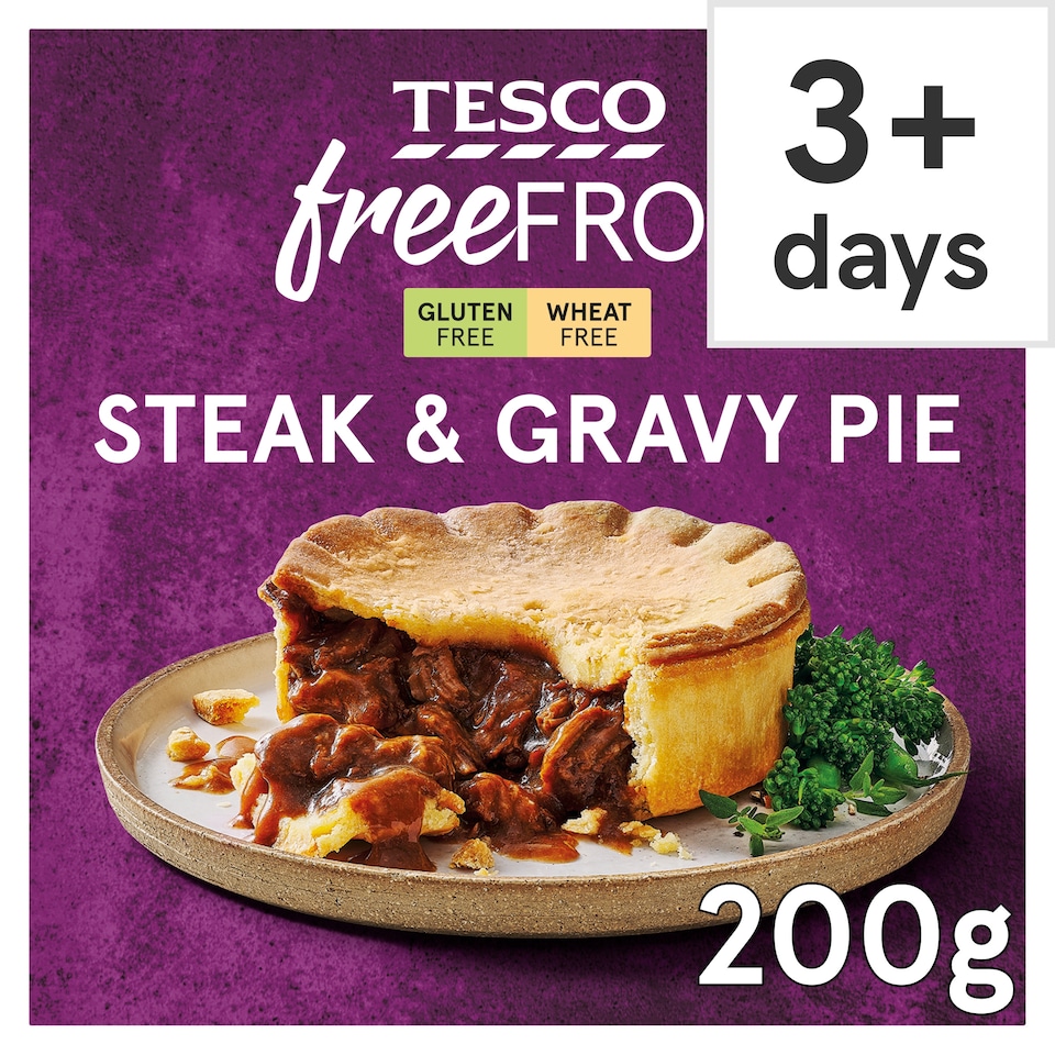 image 1 of Tesco Free From Steak and Gravy Pie 200g