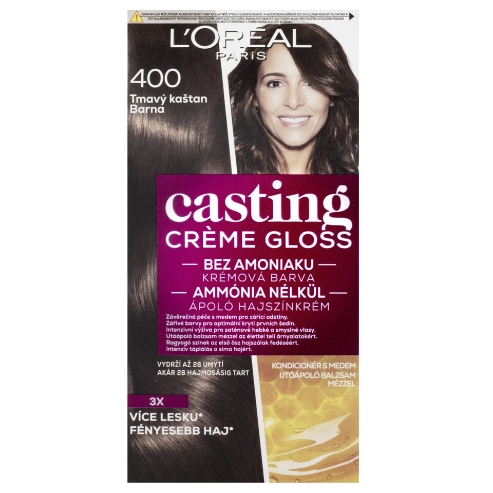 ĽOréal Paris Casting Creme Gloss Semi-permanent Color 400 Brown 48 +72 +60 ml