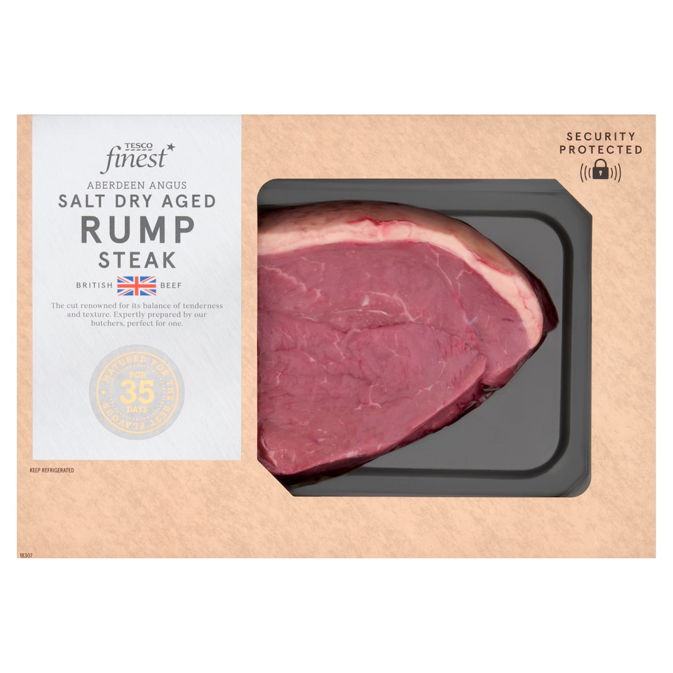 Tesco Finest AA Salt Dry Aged Beef Rump Steak 350g