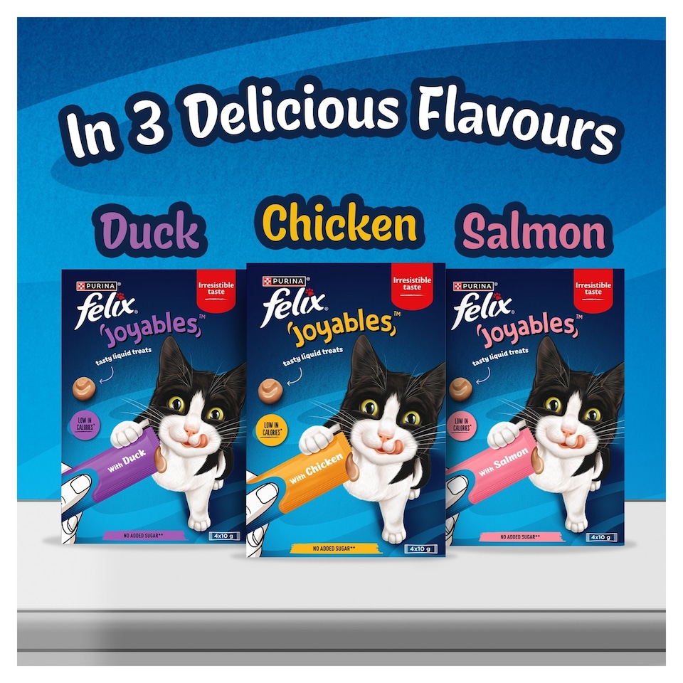 image 1 of Felix Joyables Chicken Liquid Cat Treat 4x10g