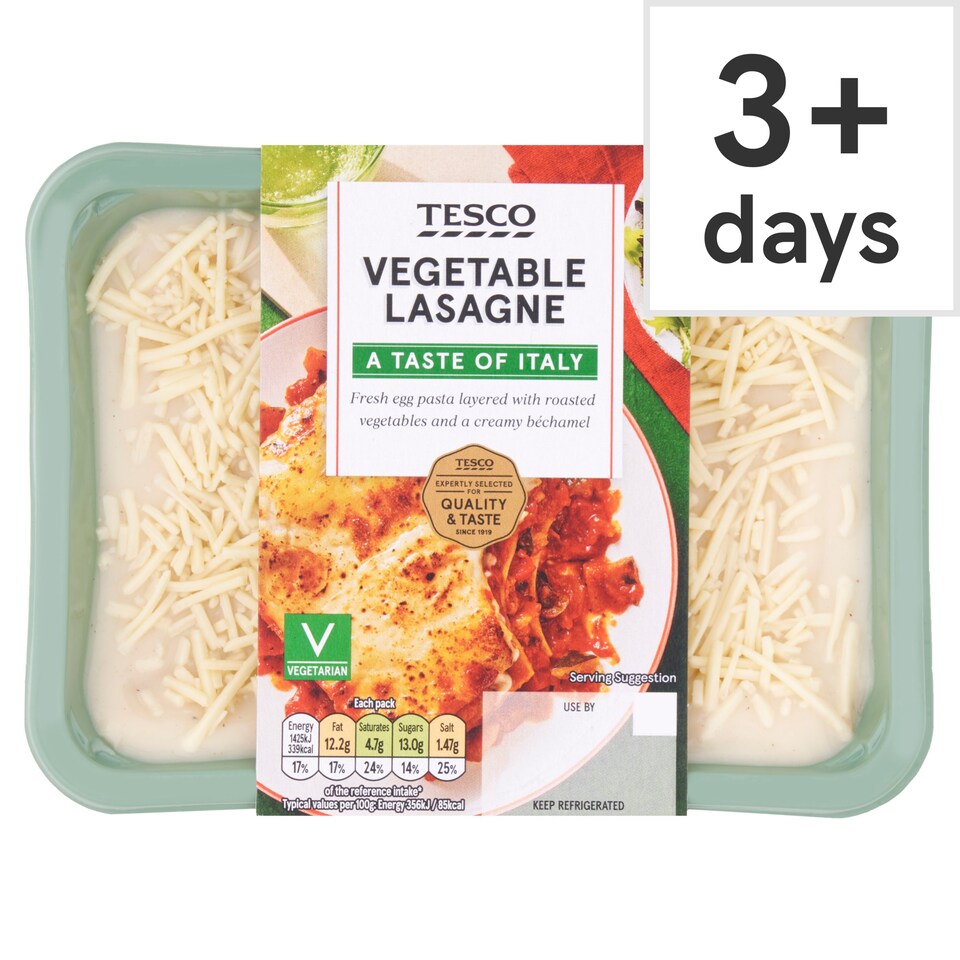Tesco Vegetable Lasagne 400G Tesco Groceries