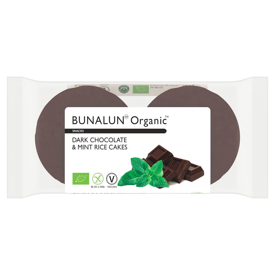 Bunalun Organic Dark Choco&Mint Rice Cakes 100G