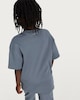 image 3 of F&F Boys Pure Cotton Colour Block Slogan T-Shirt in Grey