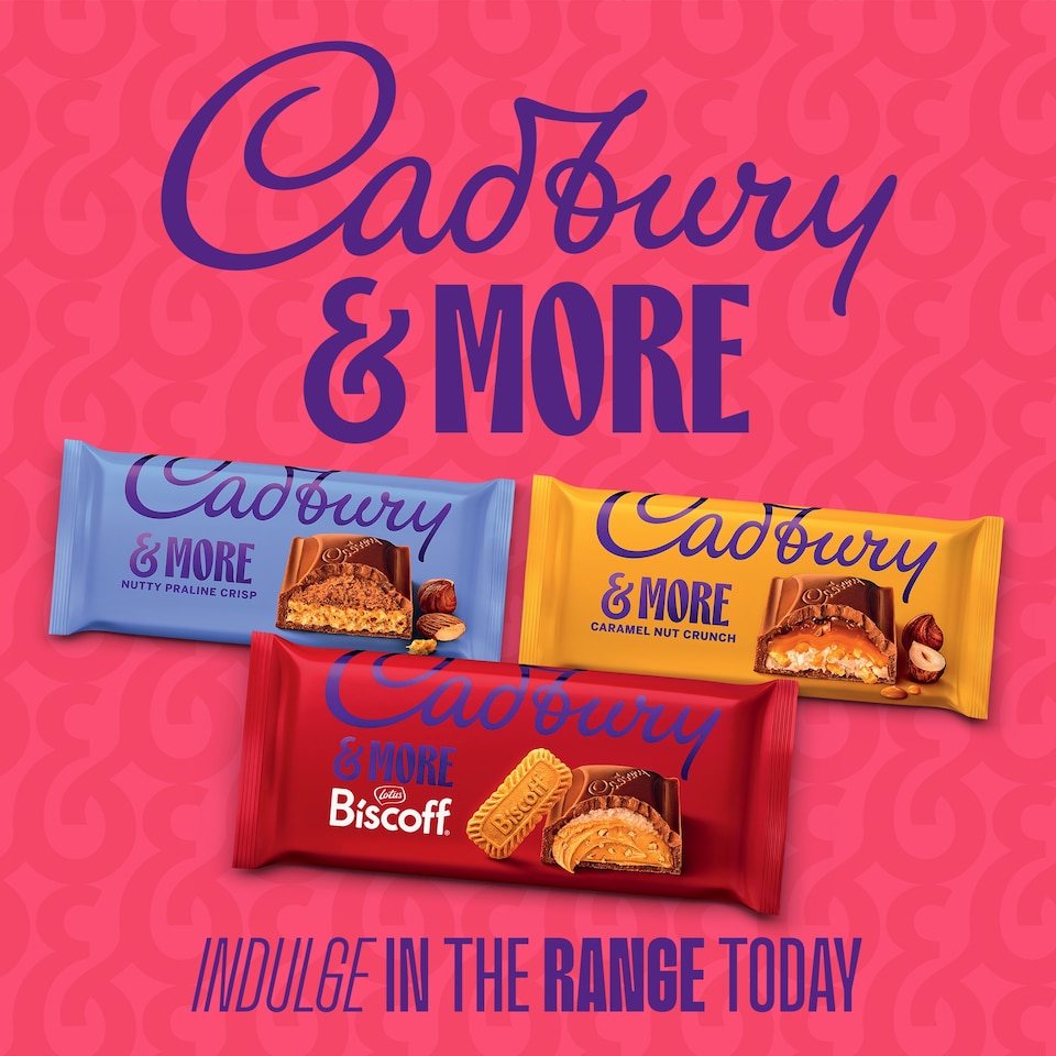 image 1 of Cadbury Dairy Milk &More Lotus Biscoff Chocolate Bar 195g