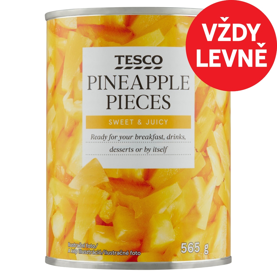 Tesco Pineapple Pieces 565g