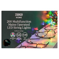 Tesco 200 Multifunction Multicoloured Christmas Lights