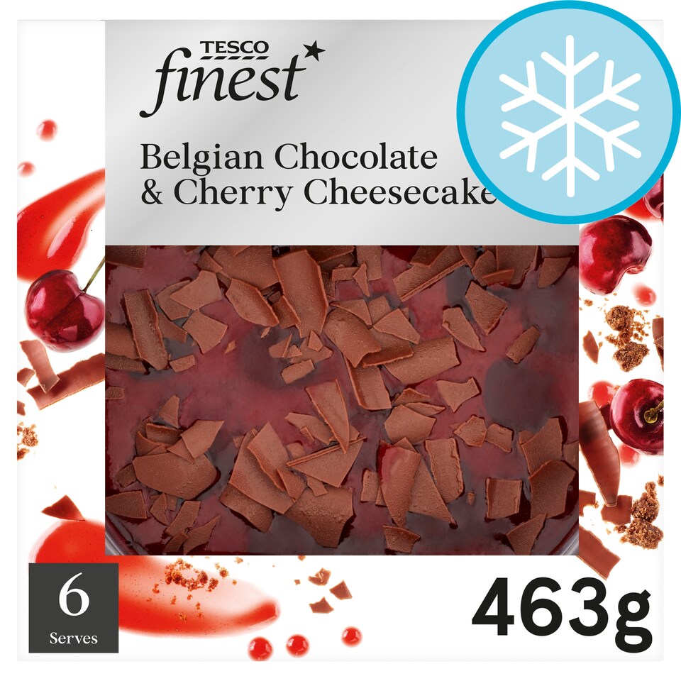 Tesco Finest Belgian Chocolate & Cherry Cheesecake 463G