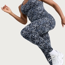 F&F Active EVERYHOUR High Waisted Leggings in Multi Blue