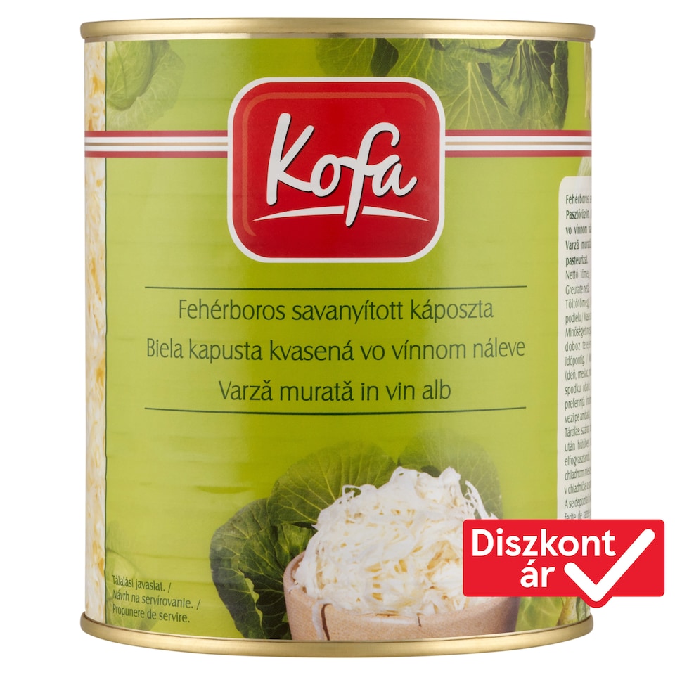 Kofa fehérboros savanyított káposzta 810 g  1. kép