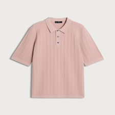 F&F Cotton Rich Knitted Short Sleeved Polo Shirt in Pink