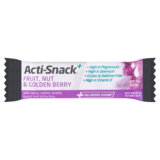 ActiSnk Fruit Nut And Golden Berry Bar 35G Tesco Groceries