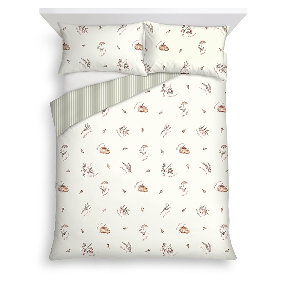 F&F Home Autumn Pumpkin Duvet Set King