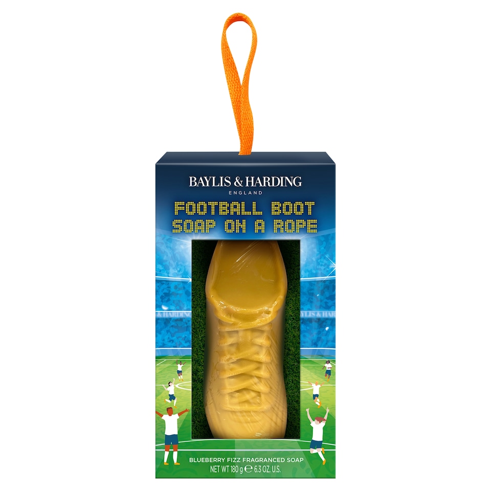 image 1 of Baylis & Harding Football Boot Soap on a Rope Blueberry Fizz Soap 180g