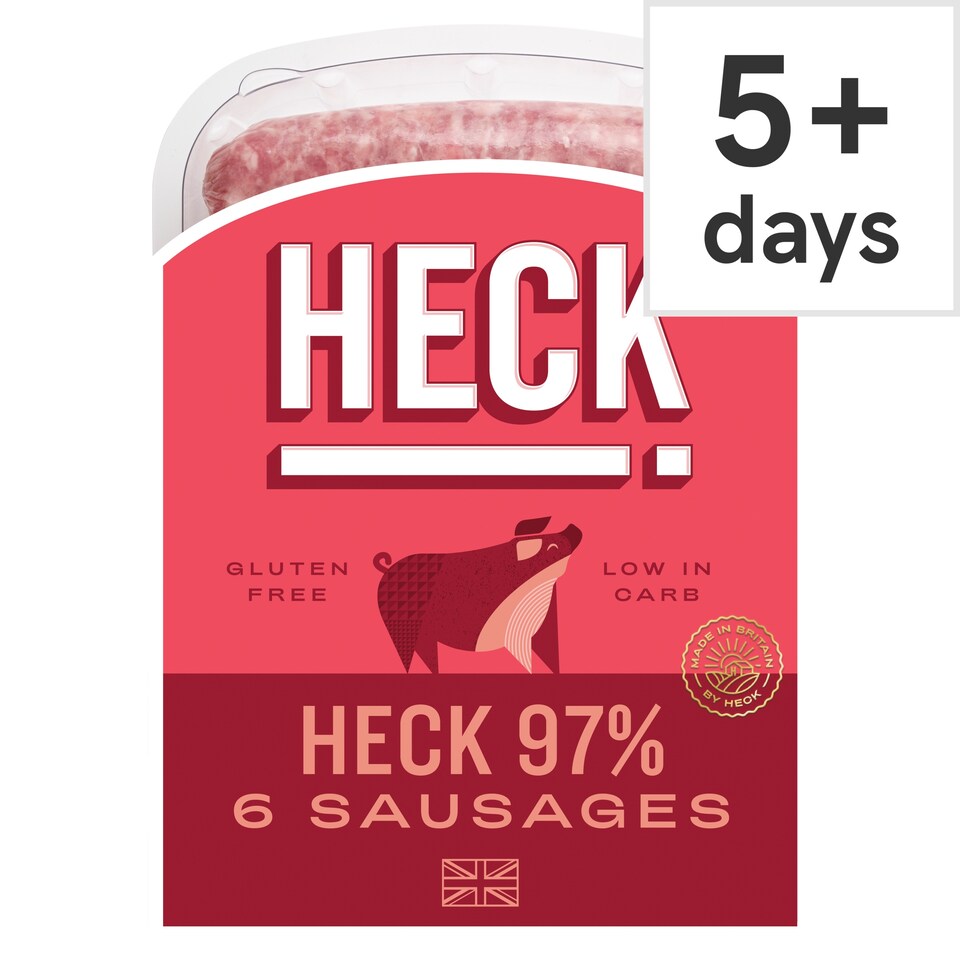 image 1 of Heck 6 97% Pork Sausages 400G