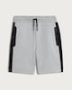 image 3 of F&F Active Boys TECHSPORT Side Panel Drawstring Shorts in Grey Marl