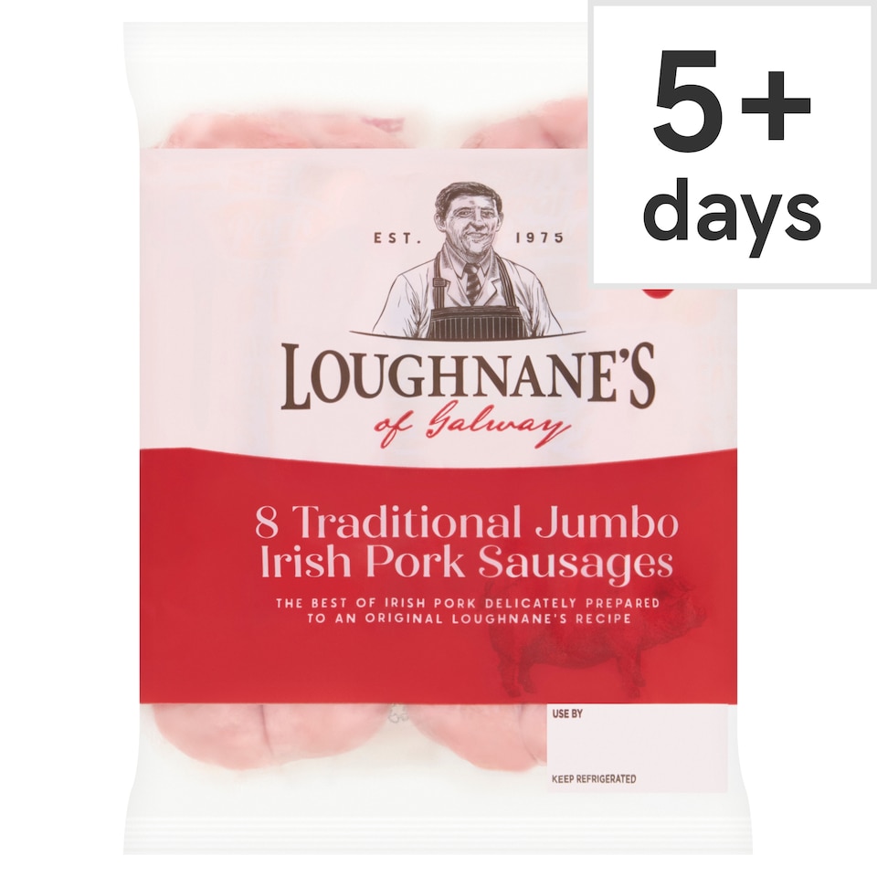 Loughnanes 8 Traditional Jumbo Pork Sausages 454g
