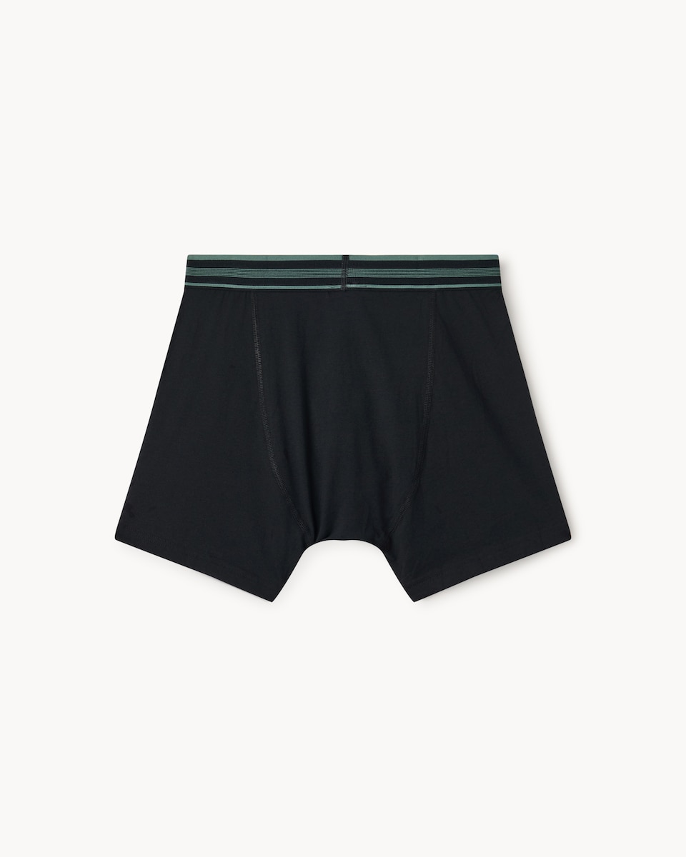 image 1 of F&F 3-Pack Cotton Rich Tipped Trunks in Black