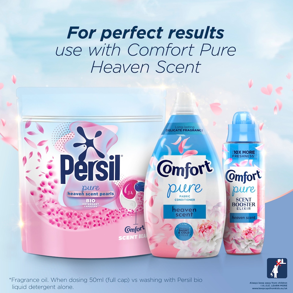 image 1 of Persil Pure Heaven Scent Pearls Bio Laundry Washing Detergent Capsules Pods 19 Washes 340g