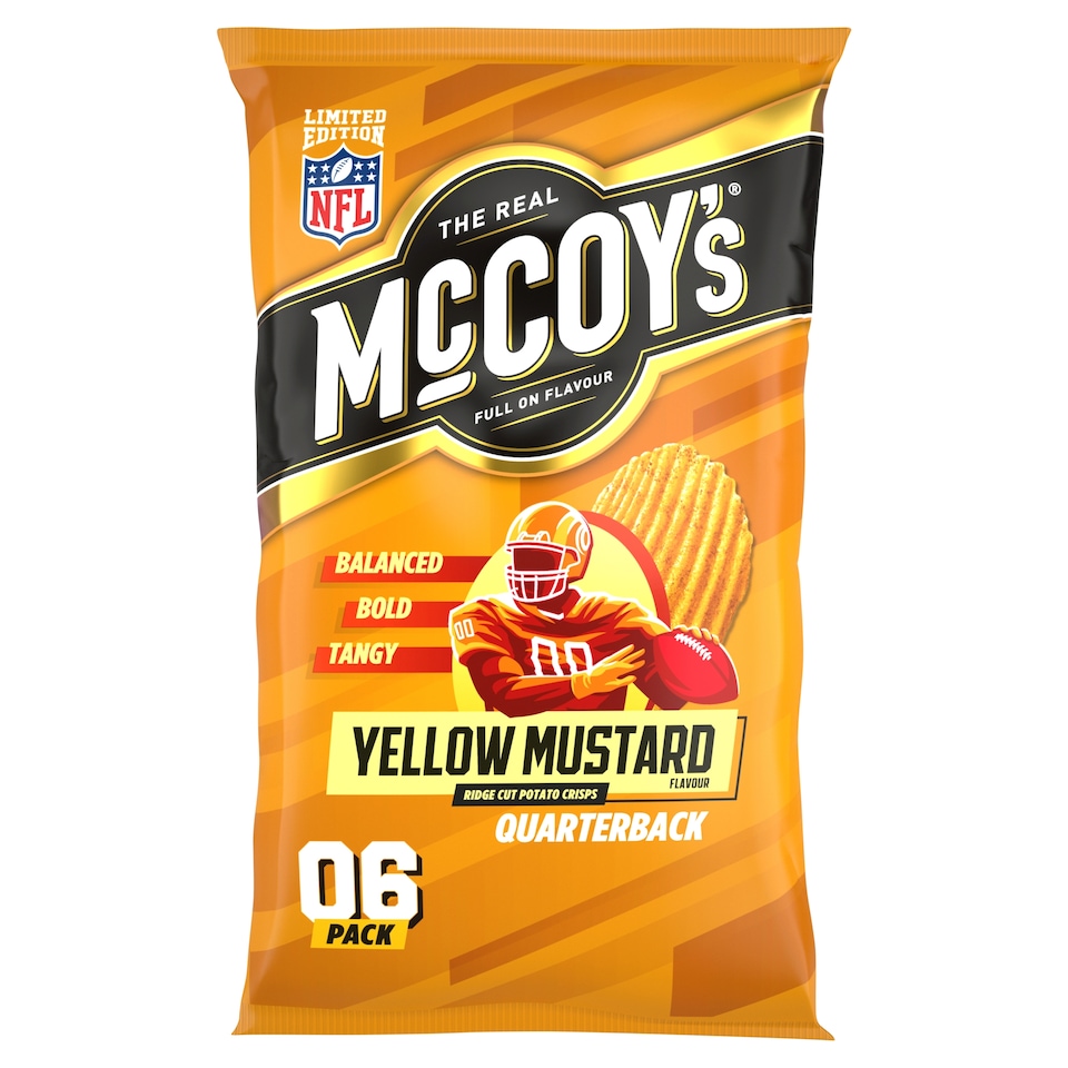 McCoy's Yellow Mustard Multipack Crisps 6x25g