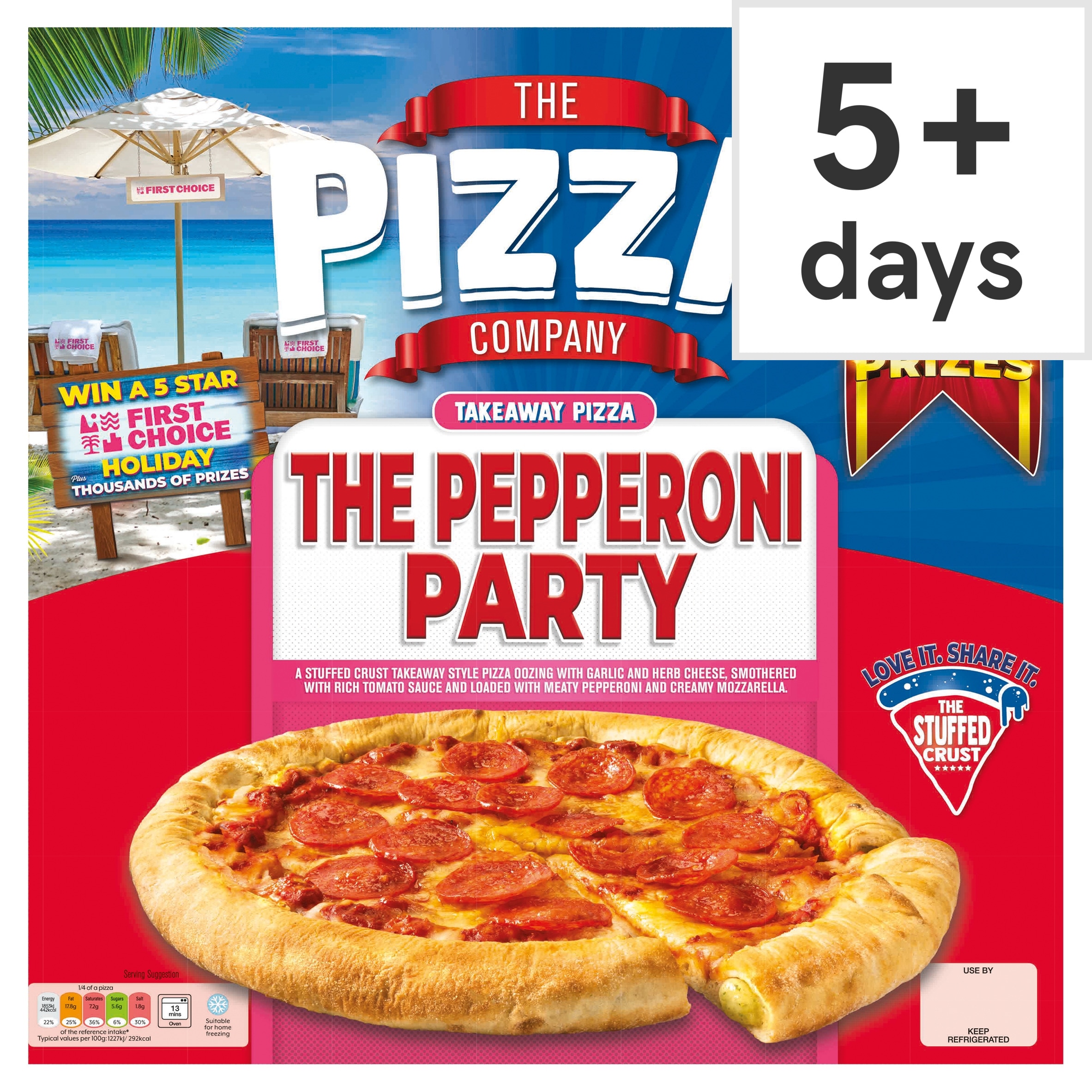 The Pizza Company Pepperoni Party Pizza 620g