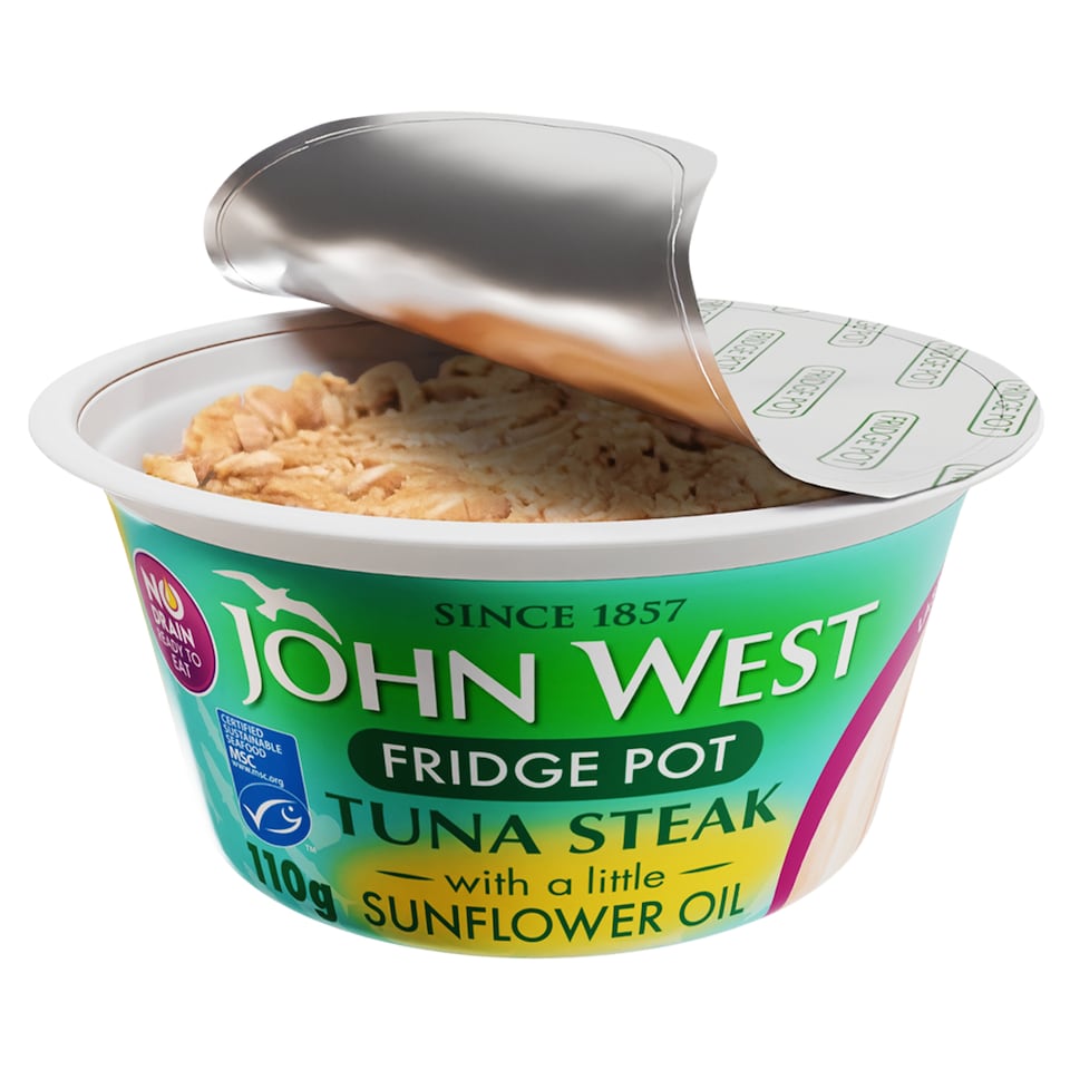 image 1 of John West No Drain Fridge Pot Tuna Steak with a Little Sunflower Oil 110g
