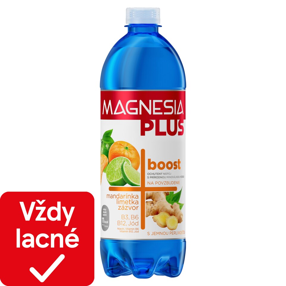 Magnesia Plus Boost mandarínka, limetka, zázvor 0,7 l