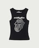 image 4 of Rolling Stones Cotton Rich Ribbed Vest in Black