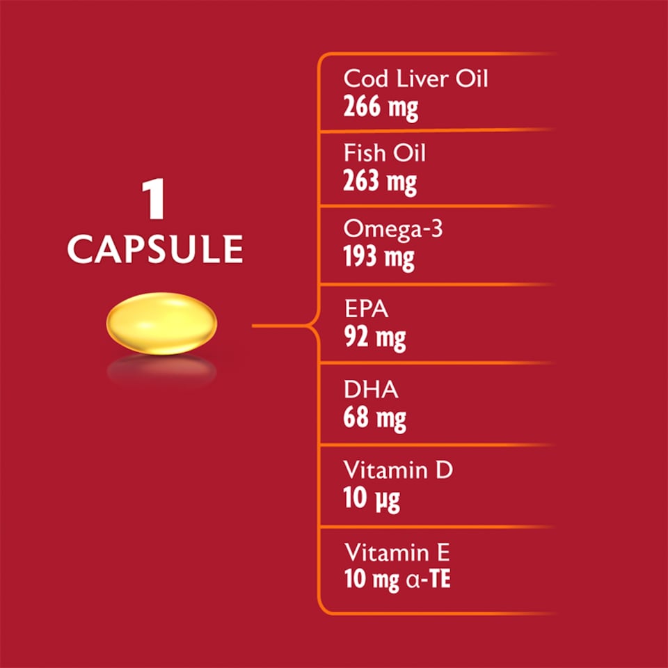 image 1 of Seven Seas Cod Liver Oil Gelatine Free High Strength 120s