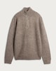 image 4 of F&F Knitted Speckled Half Zip Jumper in Brown