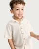 image 1 of F&F Boys 2-Piece Button Up Shirt and Shorts Set in Stone