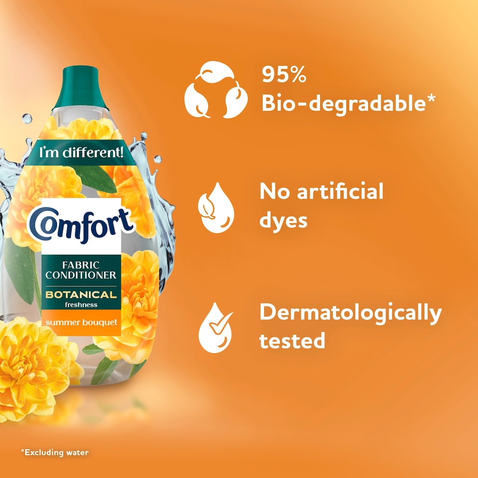 image 1 of Comfort Botanical Summer Bouquet Fabric Conditioner 38 Wash 570ml