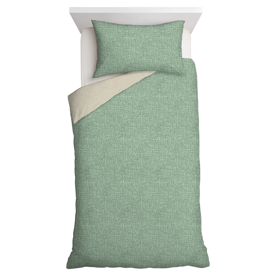 F&F Home Bedding Green Reversible Duvet Set Single